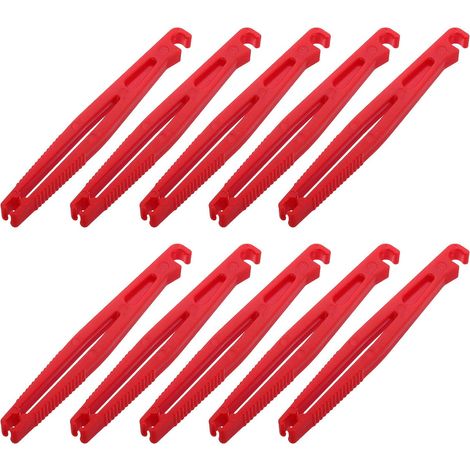 10 Pièces Extracteur de Fusibles Automobile Rouge en Plastique, Outil Compact Résistant la Chaleur pour Retrait et Insertion, pour Compartiments à Moufles et Bateaux (1/5)