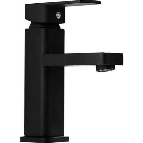 Ulisem304 acier inoxydable peinture noir sous le comptoir bassin robinet carré monotrou bassin de mélange chaud et froid robinet hôtel (1/4)