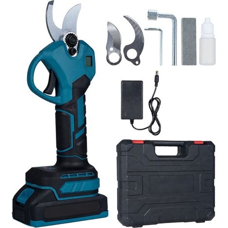 Sécateur électrique 18 V, moteur sans balais, coupe-branches portable sans fil, écran LCD, batterie 2000 mAh, diamètre de coupe 30 mm/1,2 pouce pour la taille des branches d'arbres et de l'herbe (1/5)