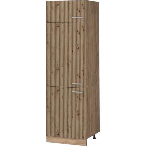 Armadio frigorifero R-Line, Rovere artigianale, 60 cm, Vicco