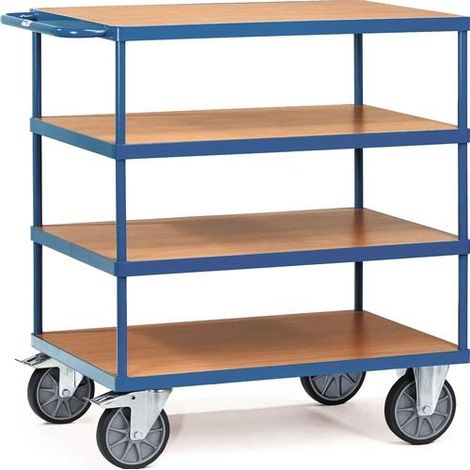 Fetra Tischwagen mit Holzwerkstoffplatten 4 Etagen 1200x800 mm Ladefläche (1/2)