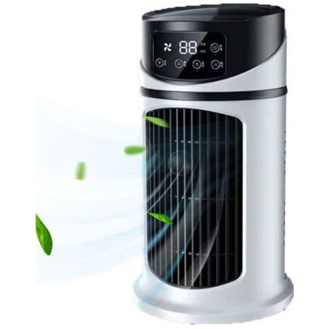Ventilateur AC Portable, Mini Ventilateur De Climatiseur Personnel USB Avec 6 Vitesses, Refroidisseur D'air De Bureau Avec Écran Tactile,Pour Chambre, Tente, Chambre, Voiture, Camping-Car Et Camping