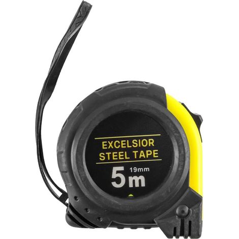 Ruban à mesurer rétractable de Couleur Noire et Jaune, Ruban à mesurer, unités impériales et métriques
