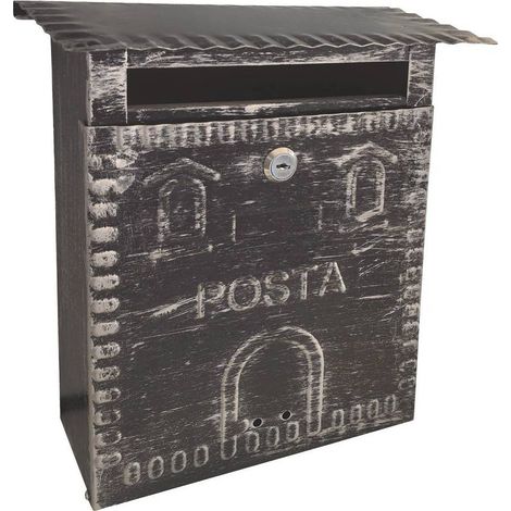 CASSETTA POSTALE 'FRESIA' cm 26x10 x h 29 - argentoero antico