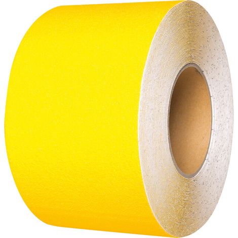 Moravia Revêtement antidérapant jaune autocollant en rouleau 100 mm x 18,3 m (1/3)