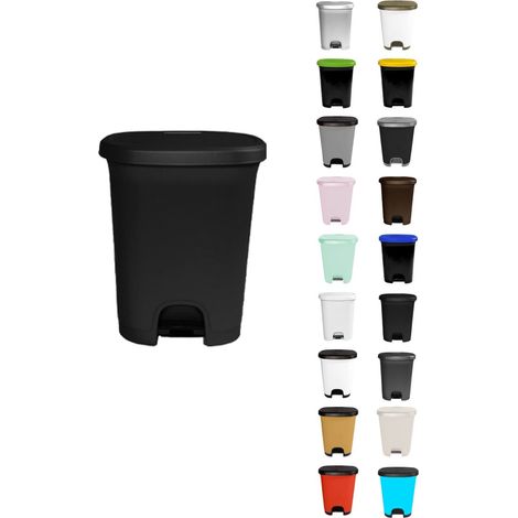 Cubo basura plástico moderno  Apertura con pedal  Cubo reciclar (1/5)