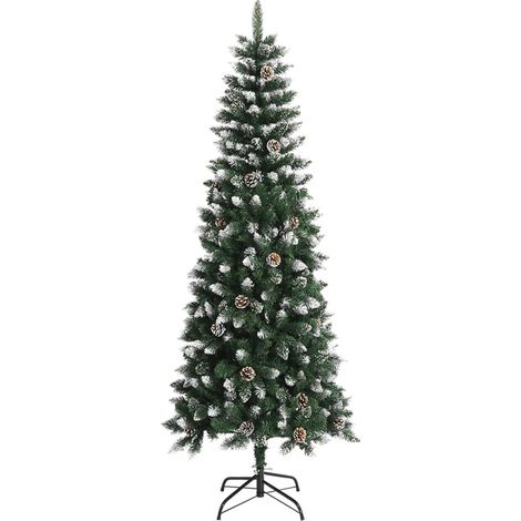 Sapin de Noël  Arbre de Noël artificiel avec support Vert 240 cm PVC (1/5)