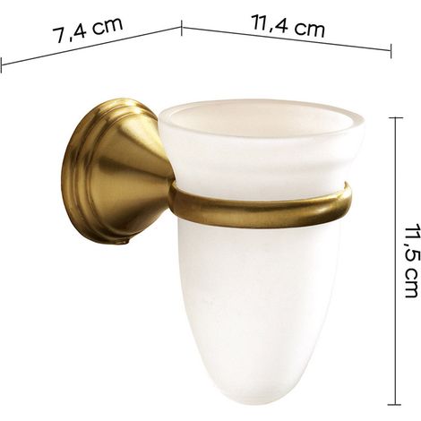 GEDY 75104400200 ROMANCE Portacepillos Bronce - ref: 75104400200 (1/4)