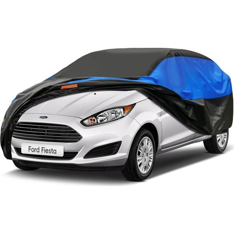 Bâche Voiture Exterieur Respirante et Étanche pour Tous Temps, Housse Voiture Protection Anti-UV Contre, la Poussière, la Pluie, Universelle pour 208 Clio C3 Yaris Polo (360-415 CM) 2M,3-Pour Hayon Ju (1/5)