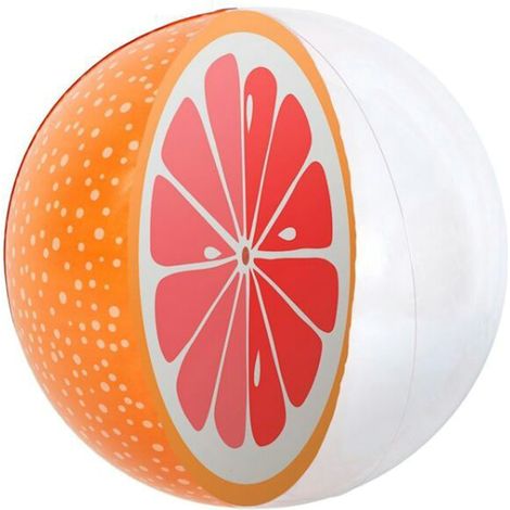 Ballon de plage 3D gonflable pastèque orange PVC, balle aquatique pour piscine, jeux d'été et fête à la plage (1/5)