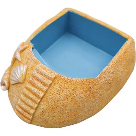 Hermit Crab Pool, Beach Style Water Bowl, Hermit Crab Accessoires, Resin Water Dish, Reptile Bathing Pool, Hermit Crab Water Bowl, Crab Basking Stage, Small Animal Water Dish,