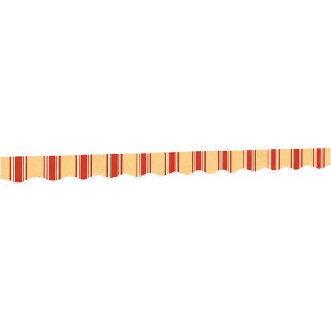 Markisenvolant Gelb und Orange Gestreift 300 cm vidaXL
