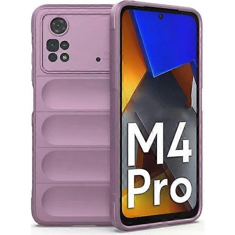 Étui Xiaomi Poco M4 Pro 4G - Magic Shield TPU + Flanelle, Violet