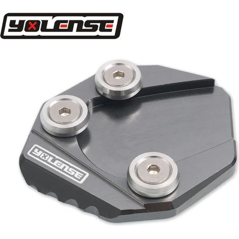 (Titane avec logo) Compatible avec SUZUKI GSX-S125 GSX-S150 GSX-R125 GSX-R150 GSXR GSXS 125 150 Béquille latérale, extension de béquille, plaque de support, puissance maximale (1/4)