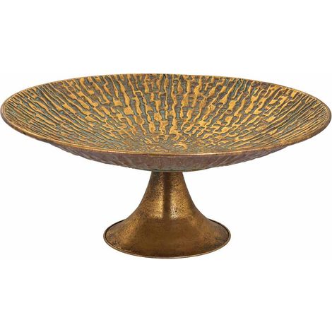 Centro mesa de metal dorado 47x47x19