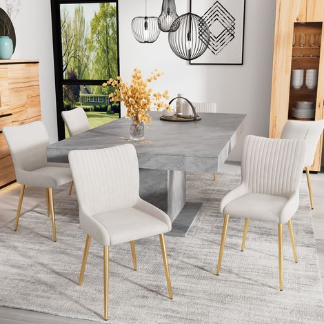 Samt-Esszimmerstuhl, 2er-Set, luxuriös, Wohnzimmer, Schlafzimmer, Lounge-Stuhl mit vier Goldene Metallstützbeinen, Lendenwirbelstütze,Beige (1/5)