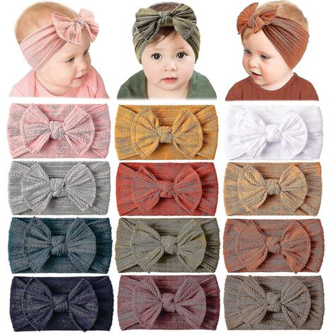 12er-Pack Baby-Nylon-Stirnbänder/Haarbänder (1/5)