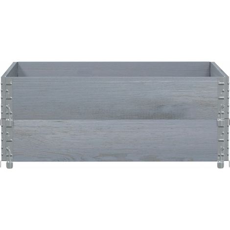 Maison Exclusive - Pflanzkasten Grau 100x100 cm Massivholz Kiefer