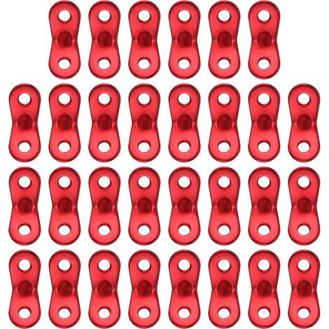 30 PCS Aluminiumlegierung Seilspanner Langlebiger rutschfester Zeltseilspanner für Outdoor-Aktivitäten (Rot) (1/5)