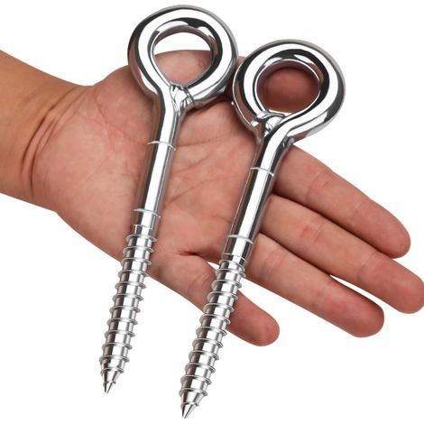 Piton à Visser piton a oeil inox Boulon à Oeil Galvanisé 2Pcs M12x160mm (1/5)