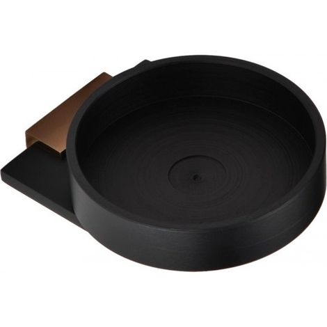 Porte-savon mural GALLA en laiton noir et doré 11,5 x10,7 x3,4 cm (1/2)