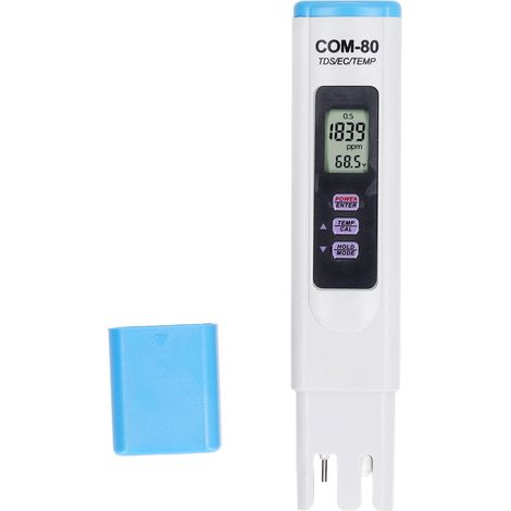 Tragbarer Multifunktions-Wassertester mit pH-, TDS-, EC- und Temperaturmessung sowie automatischer Kompensation für die Aquarienwasserqualität. (1/5)