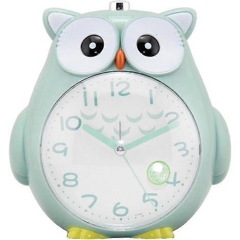 Veilleuse silencieuse à balayage en forme de hibou mignon, réveil bicolore pour enfants et étudiants - B (1/5)