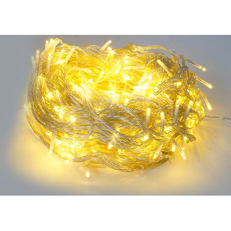 Luci di Natale Cascata Effetto Pioggia 360 LED 200x200 cm Luce Calda Cavo 3m Trasparente (1/3)