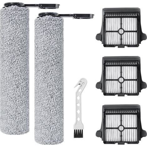Rouleau de Brosse et Filtre HEPA pour Tineco FLOOR ONE S7 Combo / S7 FlashDry/Tineco FLOOR ONE Switch S7 Aspirateur Accessoires, 2 Brosse à rouleaude, 3 Filtre HEPA, 1 Brosse de nettoyage (1/5)