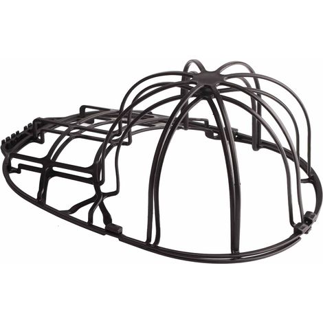 Cage de nettoyage de chapeaux incurvée, housse de séchage pour machine à laver, cadre de lavage en plastique PP noir (1/5)