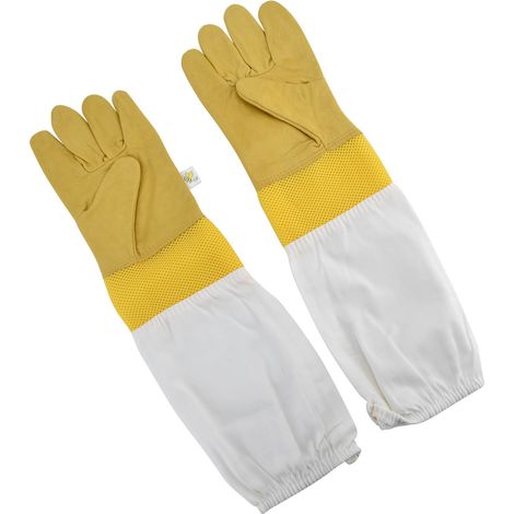 Gants d'apiculture en peau de mouton respirante à manches longues pour apiculteur (1/5)