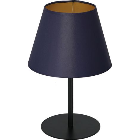 Lampada tavolo Arden Luminex nera 33cm E27 blu-oro