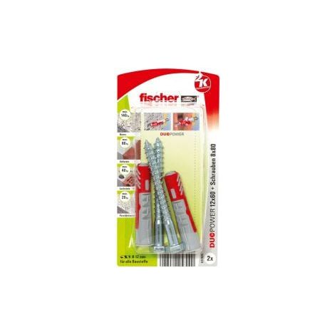 Fischer  2x DUOPOWER  12x60 S  con vite  537624