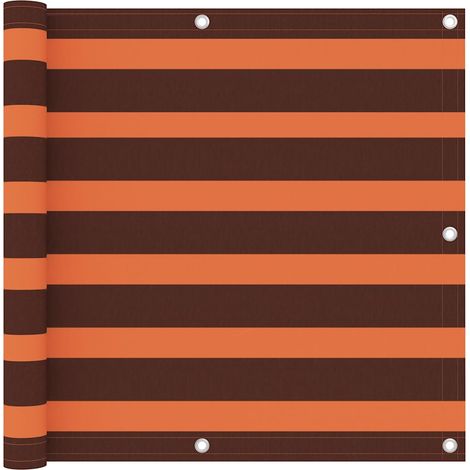 Brise vue pour balcon - Brise vent Écran de jardin Orange et marron 90x500 cm Tissu Oxford BV312377 - BonneVie (1/5)