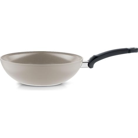 Fissler Ceratal - Pentola Wok in alluminio (diametro 28 cm, 3,7 l), padella in ceramica con rivestimento antiaderente, bordo alto, senza PFAS/PTFE, Made in Germany, compatibile induzione (1/5)