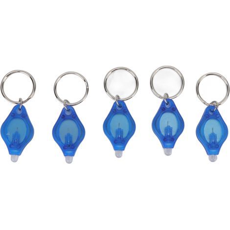 Mini LED Keychain Flashlight, Portable, for Jewelry, Blue Light Detection, 5 Pieces (1/5)
