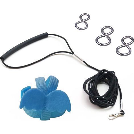 1 Ensemble Laisse Oiseau, Corde Nylon Réglable, Anneau Pied Acier, Poignée Caoutchouc, Extérieur (1/5)