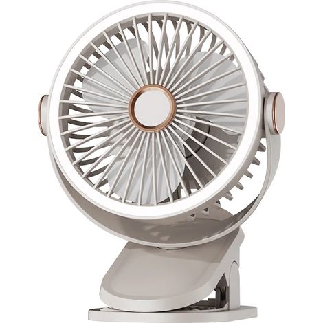 Ventilateur de circulation multifonctionnel beige avec pince, ventilateur turbine 3 en 1, ventilateur électrique à pince haute vitesse (1/5)