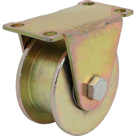 Quincaillerie industrielle Dia-Rad H-förmiges Rillenträger-Starres Laufrad 80 mm (1/2)