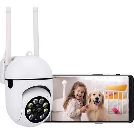 Caméra de Surveillance sans Fil 5MP PTZ (1/2/3/4 pièces) avec Wi-FI IP, Suivi Humain, Audio bidirectionnel et Vision Nocturne Couleur.(5MP 1PCS Camera) (1/4)