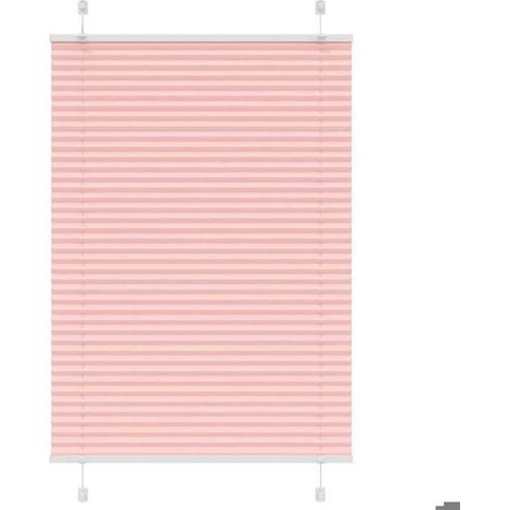 4015446 Store plissé rose 85x150 cm largeur du tissu 84,4 cm polyester (1/5)