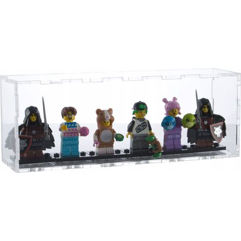 Vitrina para 6 minifiguras de Lego, protege contra el polvo y los rayos UV, minifiguras (1/5)