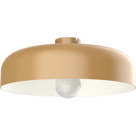 LUMICOM TUZZI Plafoniera, 1xE27, max 42W, metallo, anodic gold/bianco, D.40cm