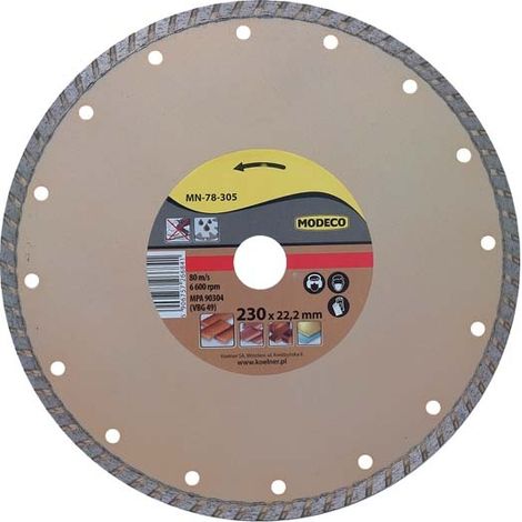 Disque diamant modeco mn-78-302 115 mm 22,23 mm
