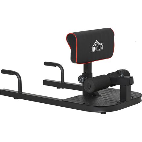 Machine à squats 3 en 1, réglable en acier, pour squats profonds, abdominaux et pompes. Multifonctionnelle, idéale pour le fitness, l'entraînement, le leg press et les pompes. Couleur : noir. (1/5)