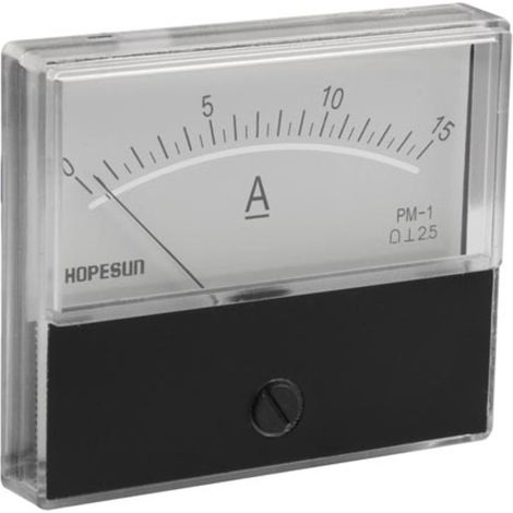 AMPEREMETRE ANALOGIQUE DE TABLEAU 15A CC 70 X 60MM VELLEMAN AIM7015A (1/4)