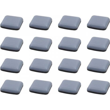 Patins de Meubles, 16 PiècesTéflon Carré Auto-adhésives Coulisses de Meubles Adaptés Aux Sols et Tapis Lisses (Carré, 20X20mm) (1/5)