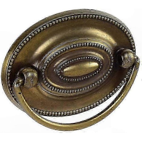 Poignées de commode style anglais antique, forme ovale, lot de 10 (1/3)