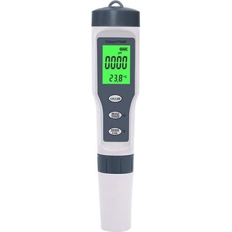 pH mètre numérique, Testeur de qualité l'eau 3 en 1 PH/TDS/Temp Moniteur LCD numérique EZ 9901 for piscines, Eau Potable, Aquariums (1/5)