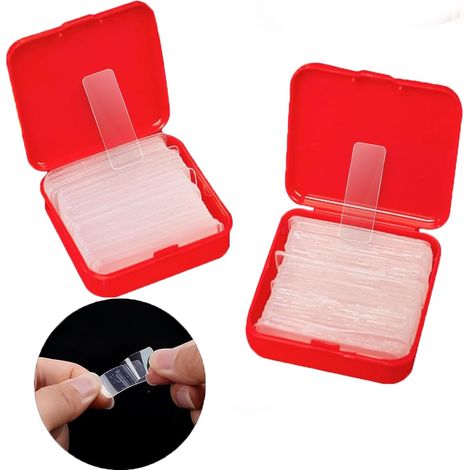 Extra Starkes Doppelseitiges Klebeband, 120 Stück, Transparentes Doppelseitiges Klebeband, Multifunktionales und Wiederverwendbares Transparentes Waschbares Nano Doppelseitiges Klebeband, Zum Aufhänge